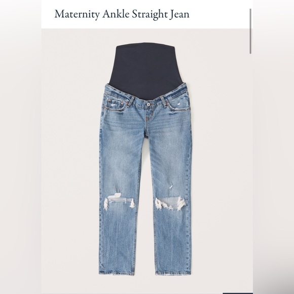 Abercrombie & Fitch Denim - Abercrombie & Fitch Maternity Ankle Straight Jean : Medium Wash : Size 2…